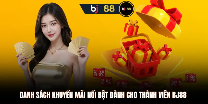 Danh sách khuyến mãi nổi bật dành cho thành viên BJ88 